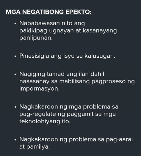 magandang epekto ng teknolohiya|ANG MGA POSITIBO AT NEGATIBONG DULOT NG .